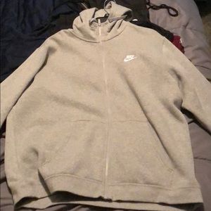 Nike grey zip up hoodie